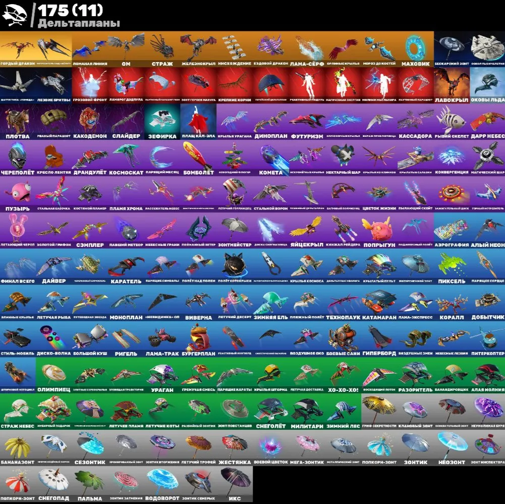 F1367 Over-Donation BR Account 299 Skins, 231 Pickaxes, 175 Gliders, 219 Emotes