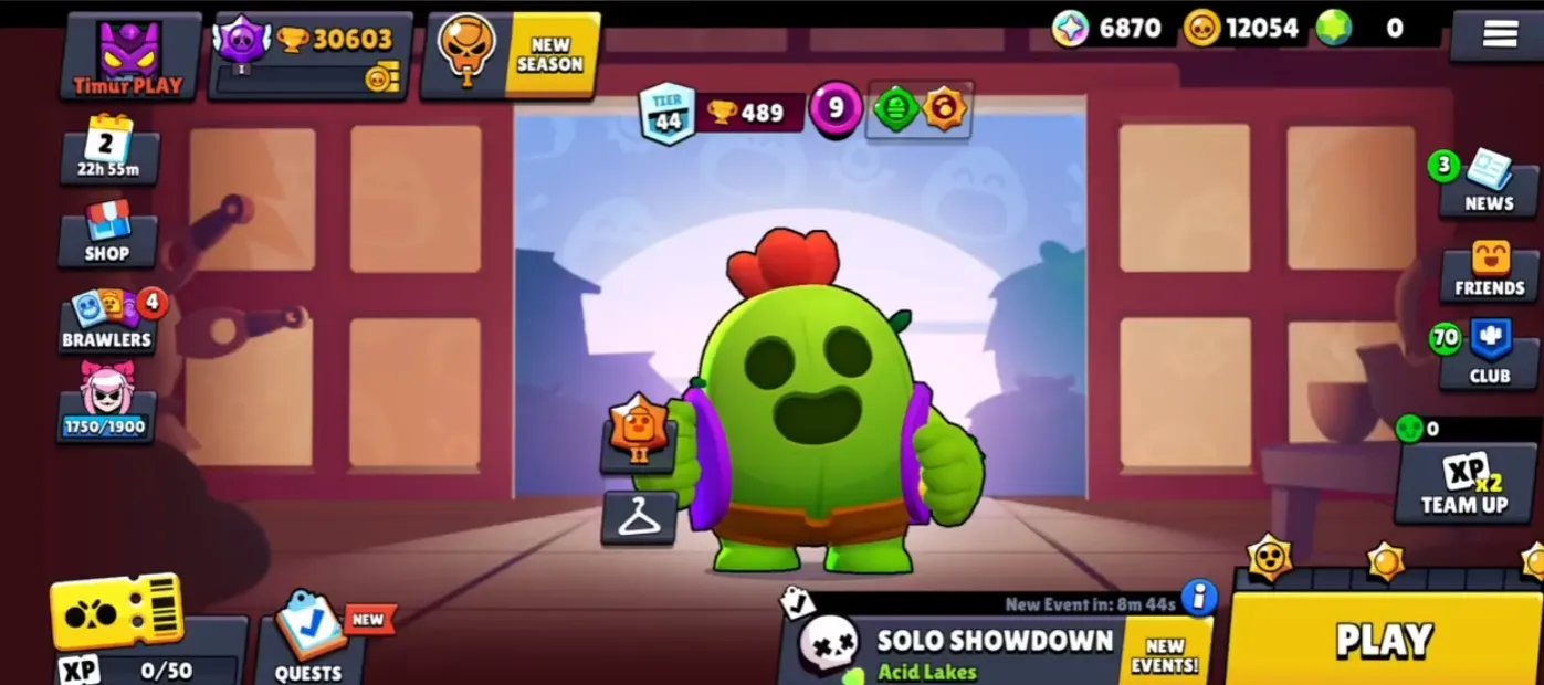 BS1580 //10 Legendary Skins, 77 Fighters, High Trophy Account