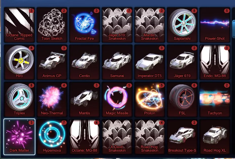 STOCK572 //Fennec, Fire God, Dueling Dragons, Electroshock, 41 Black Markets, 91 Painted Cars