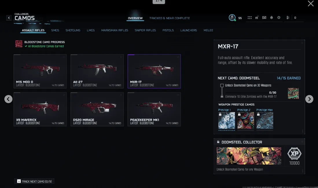 💖BO7💖 Level 55 ✅ 12 BLOODSTONE ARs & SMGs CAMO DONE 🔥🚀 12 Weapons MAXED 🕹️ + Active Game Pass 🎮✨
