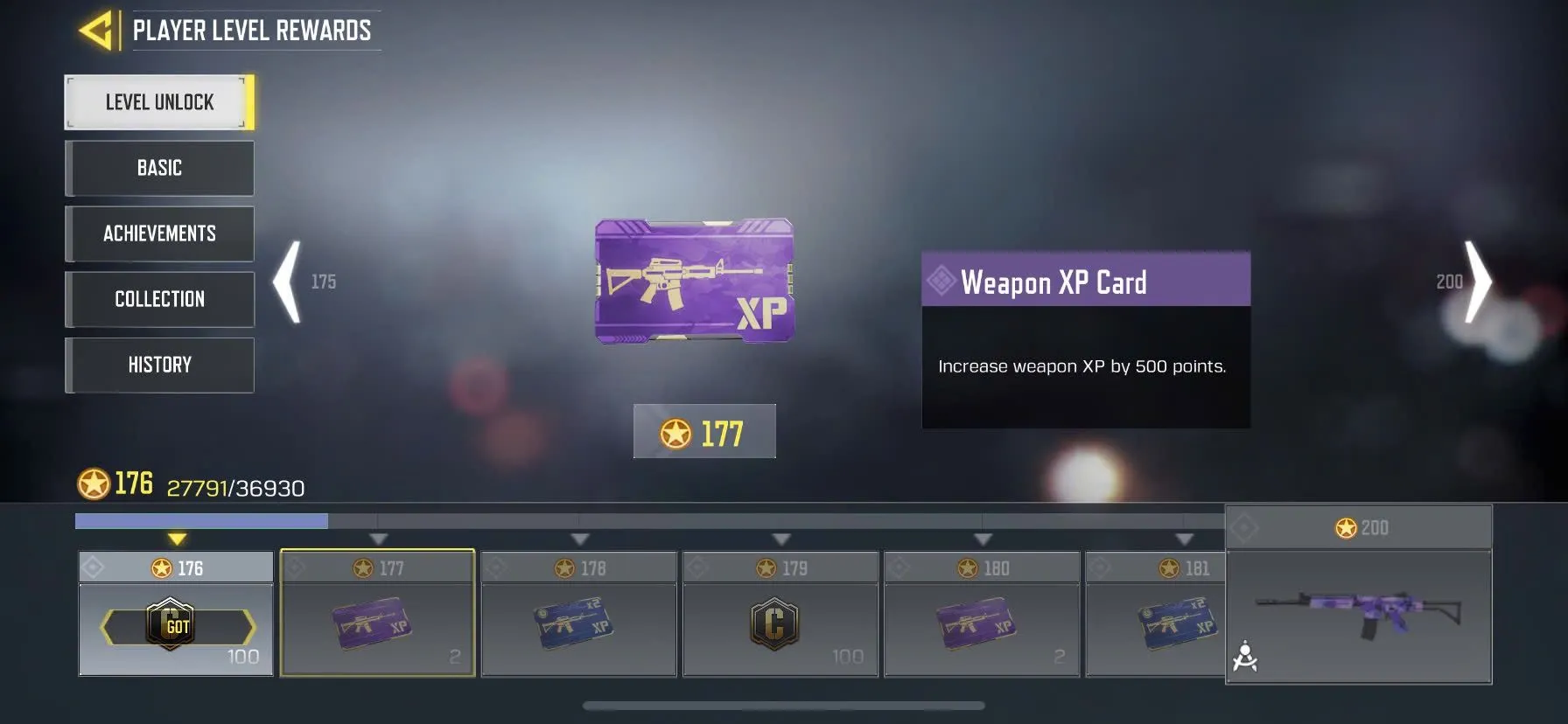 CODM18 High level account with level 176 and battle royale rank Veteran III, 4 mythic weapons, 3 legendary weapon skins 