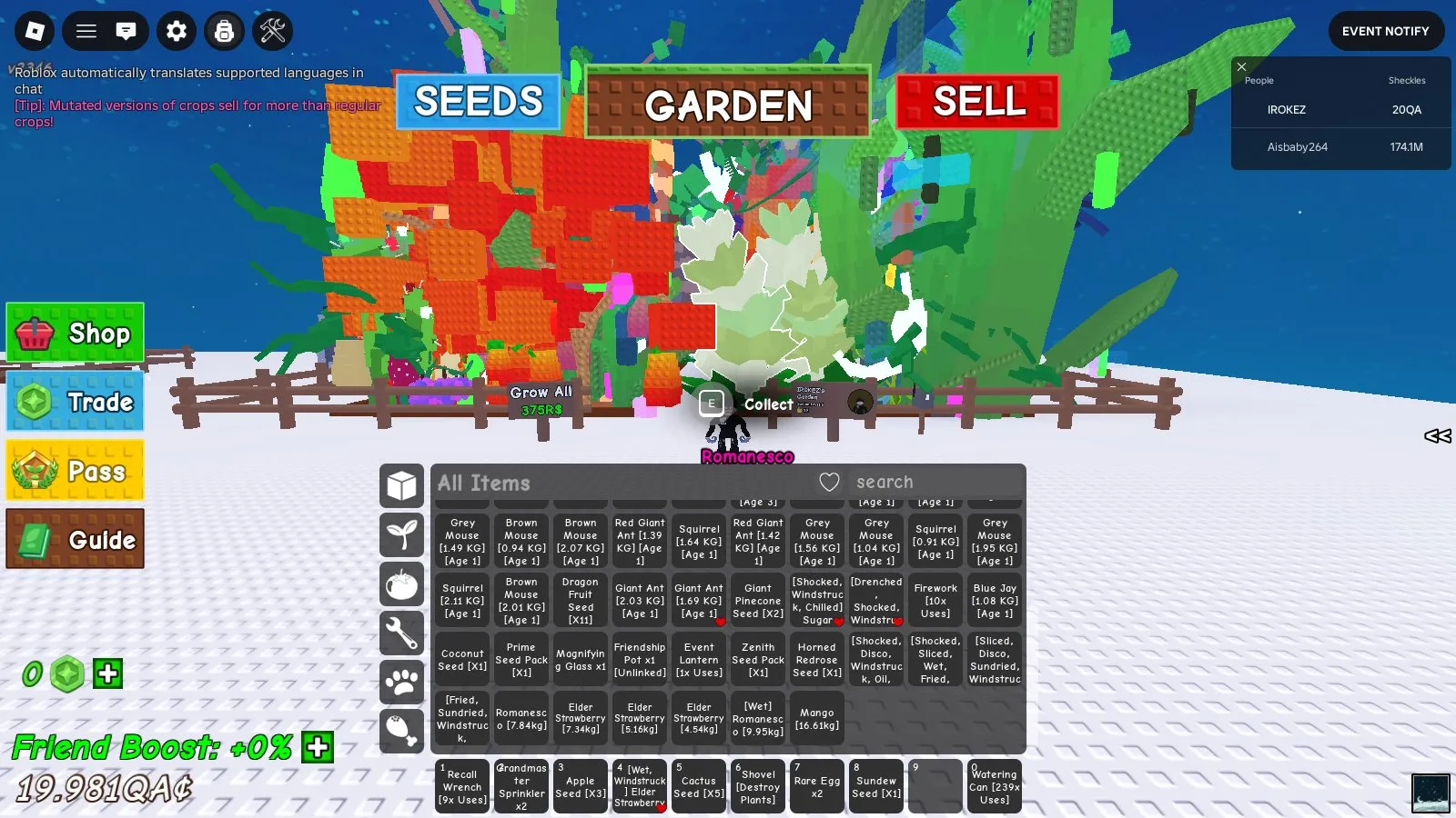 rbl3490 // Male Account 1870 Total Steal a Brainrot 10 Prestige Giftini Spuderini Los Tortus Los Quesadillas Blackhole Goat Ink