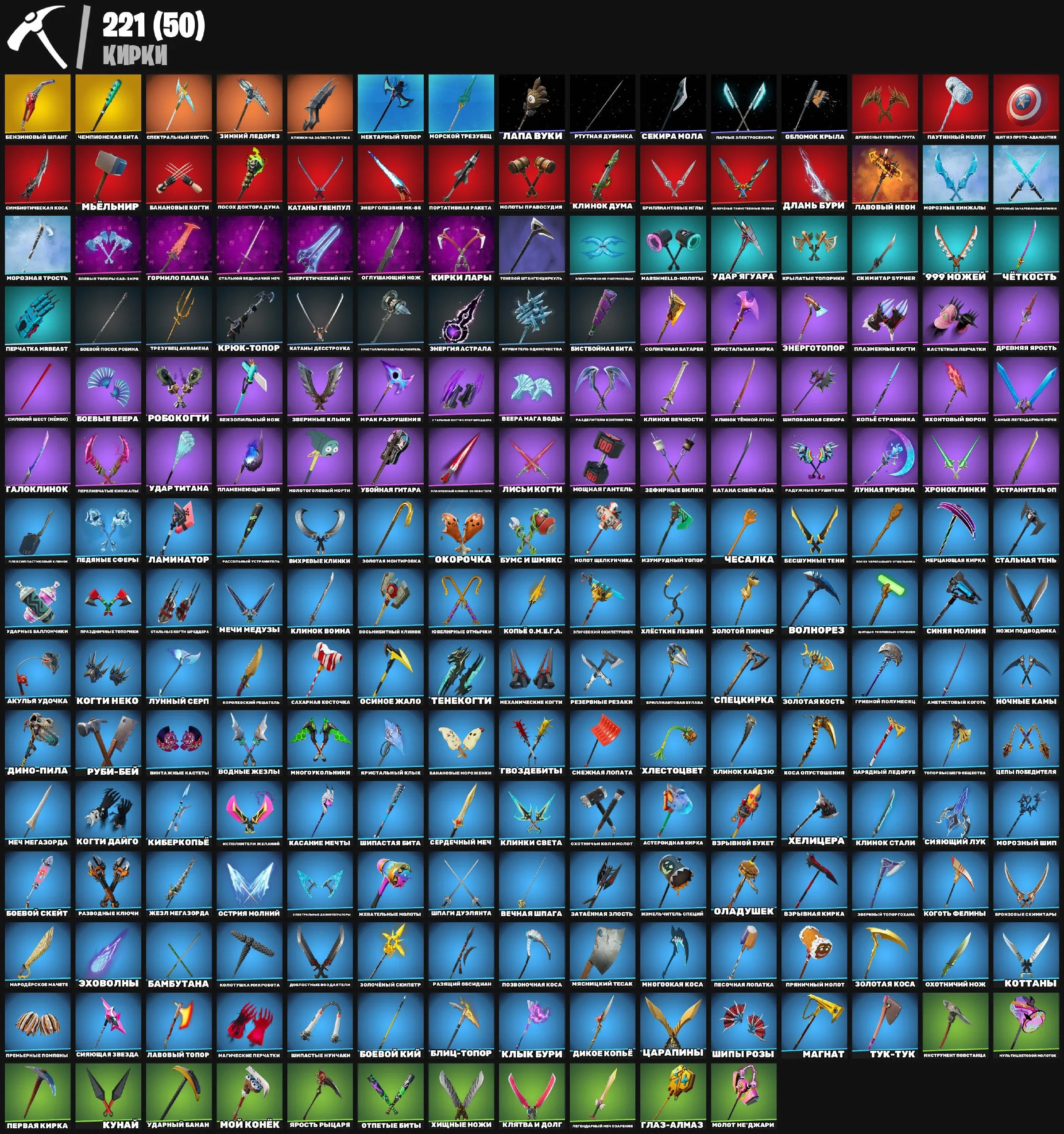 F940 GOLD MIDAS, MAJOR LAZER, ALOY, SNAKE EYES, LAUGH IT UP, POKI, LARA CROFT, Marvel Skins (G)