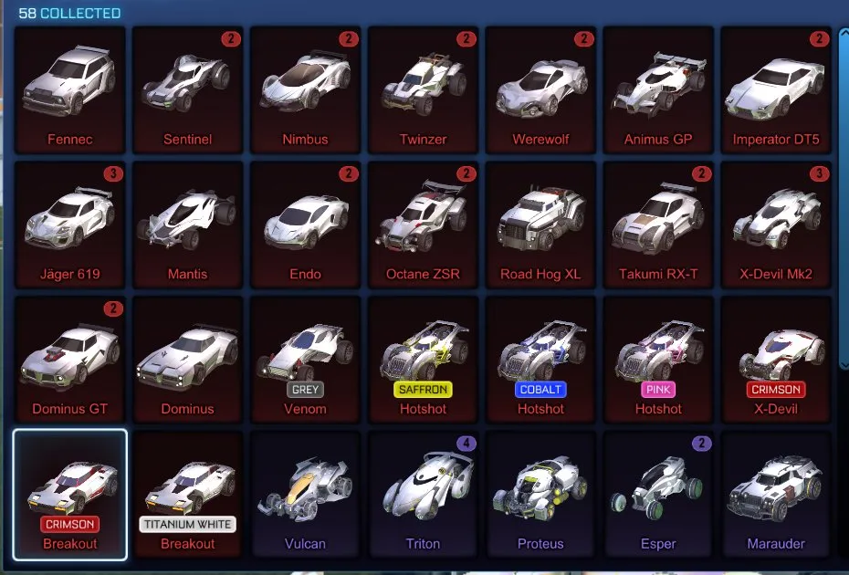 STOCK435 //Fennec, Titanium White Standard Boost, 58 Cars, 32 Black Market, 300+ Premium Items, Wheels, Painted and Rare