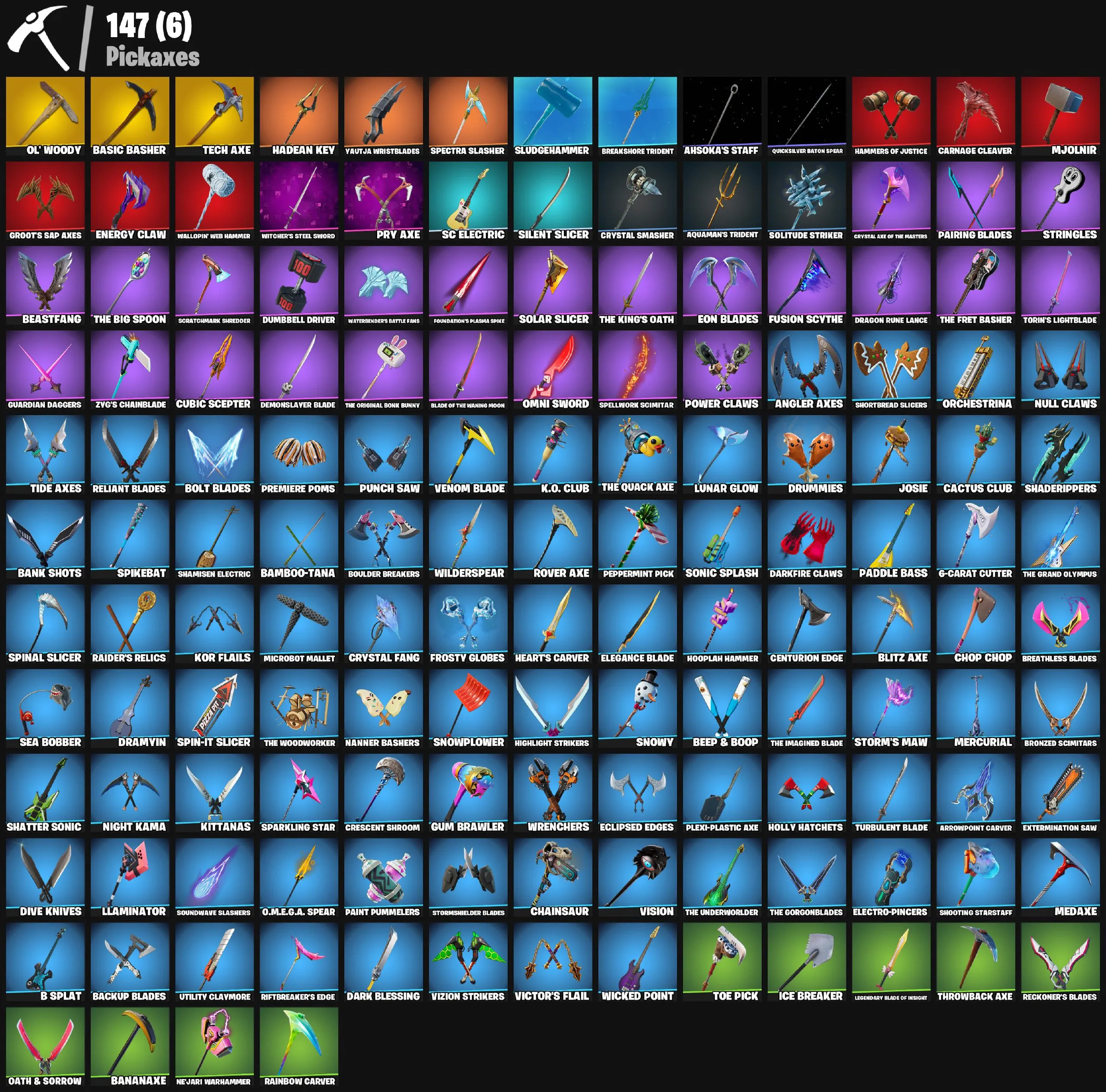 F1161 105 Skins: Includes Raz, The Foundation, Spectra Knight, Fusion, Kado Thorne, OmegaRok, Joey, Menace, Kymera, Zeus, The Cube Queen