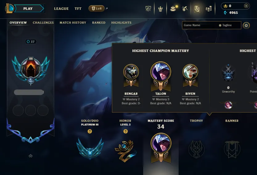 🔥Platinum 3 14LP Handleveled🚀+38/-12LP Gains💎41Champs 3Skins 5K BE⭐Name Changeable🔓Unverified Email✅Lifetime Ownership Guarantee✔️Recovery information incl