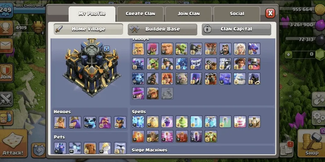 COC524 TH17 High Defense Strong Forces Max Heroes 100 100 70 75 50 Good for War Powerful Equipment (G)
