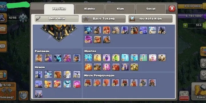 COC558 COC TH17 ALMOST ALLMAXX GG CHEAP ABIEZZ 4893 TROPHIES (G)