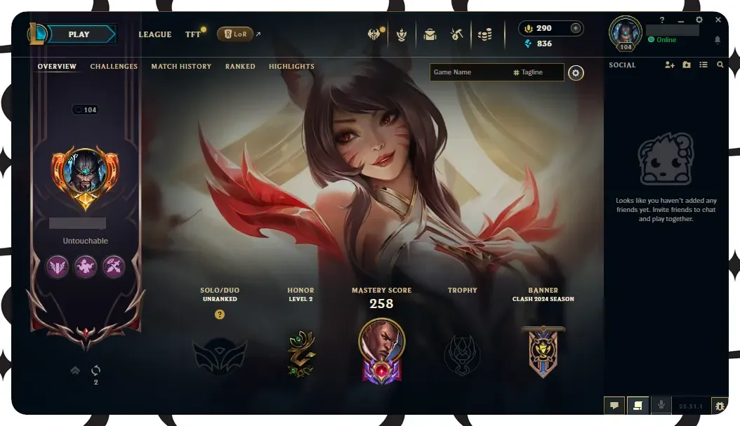 NA | Risen Legend Ahri/Leblanc | Prestige chosen of the wolf swain / Prestige T1 Jayce | Level 104 | 83 Champions | 59 Skins | 290 RP ⸱ NA league of legends account for sale