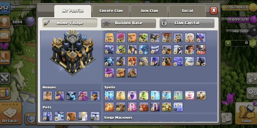 COC538 TH17 ALLMAXED EQUIPMENT GACOR MENYALA HEROES 100 100 94 50 STRONG TROOPS (G)