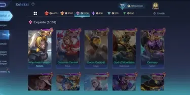 ML561 147 Skins | Collector Natalia | Lightborn Tigreal | SABER Saber Freya Cyclops