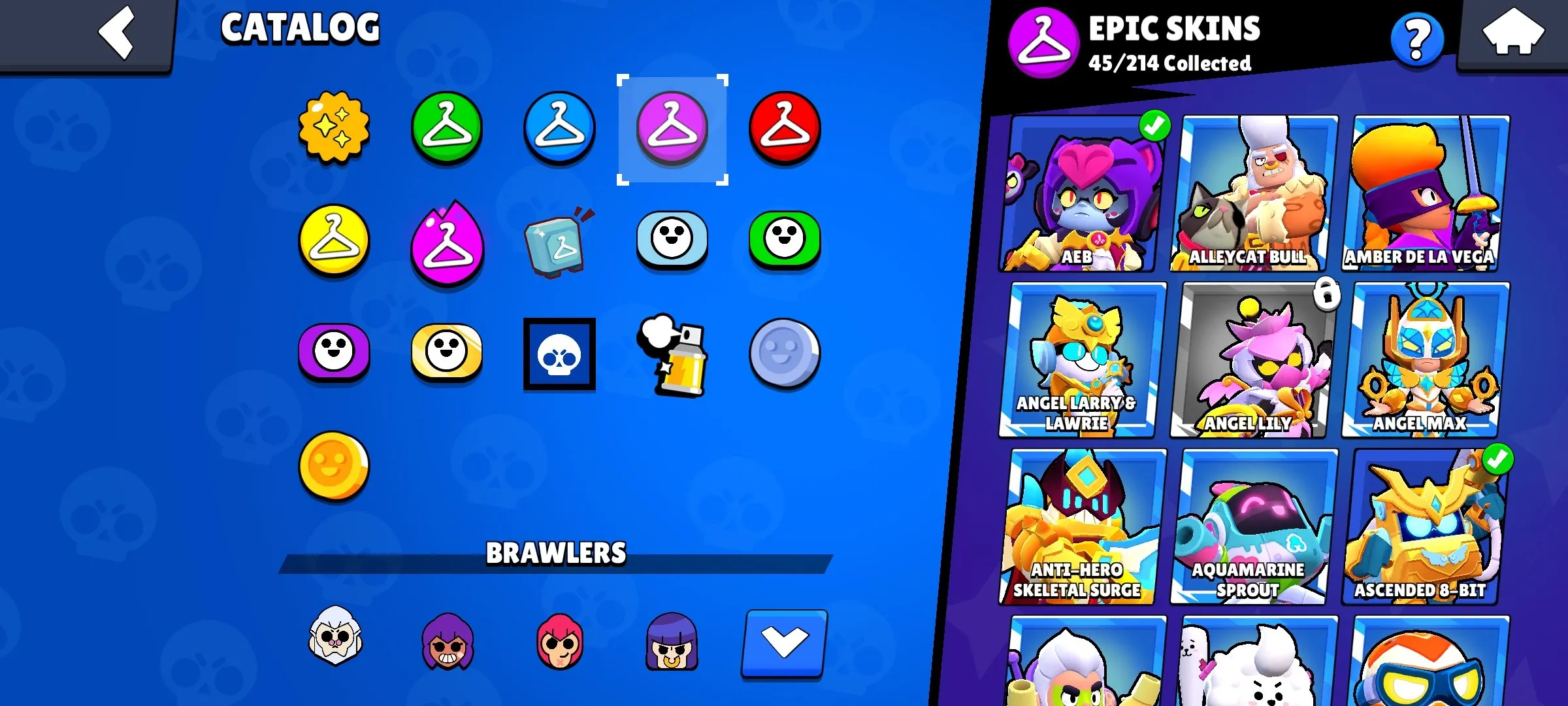 BS1935 High 32k Trophies, 82 Brawlers, 186 Skins, Godzilla Buzz, Red Godzilla Buzz, Mecha Rose Piper, Mecha Lotus Piper, Mecha Petal Piper, Sovereign Gem Rico 