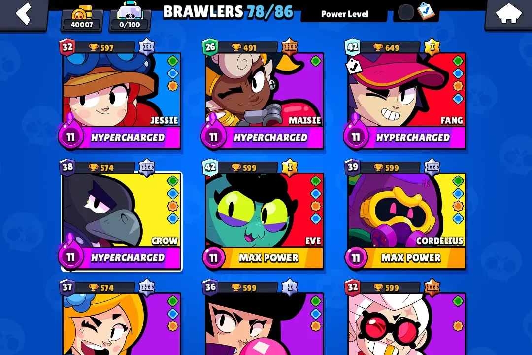 🏆40.007 TROPHY🏆 78 BRAWLERS ⭐ 88 SKINS