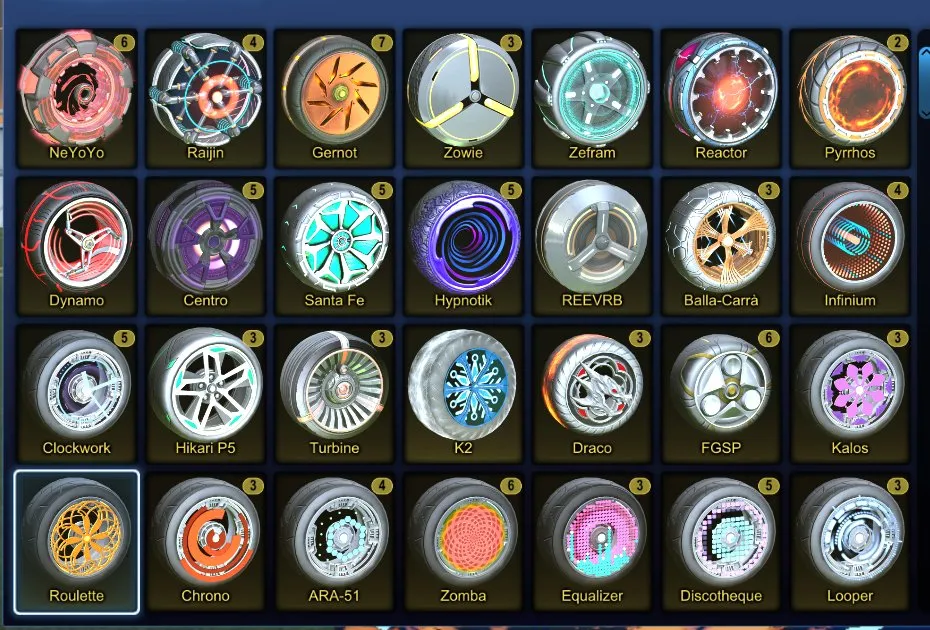 STOCK441 //Fennec, Titanium White Standard Boost, 82 Cars, 48 Black Market, Painted Paladin, Zippy, Lobo, Pulsus, Extensive Wheels