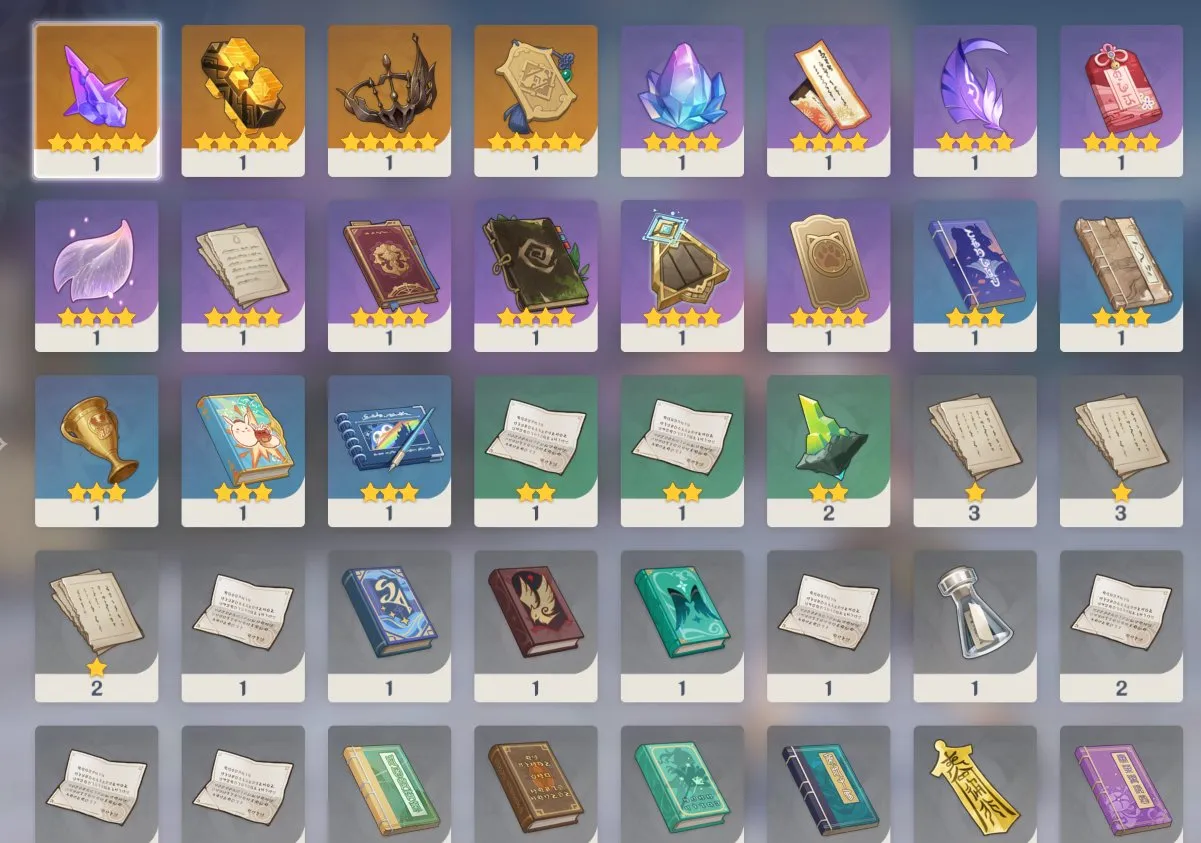 GI1326 Xiao Tartaglia Zhongli Furina Xianyun + Polar Star Aquila Favonia Skyward Atlas AR56