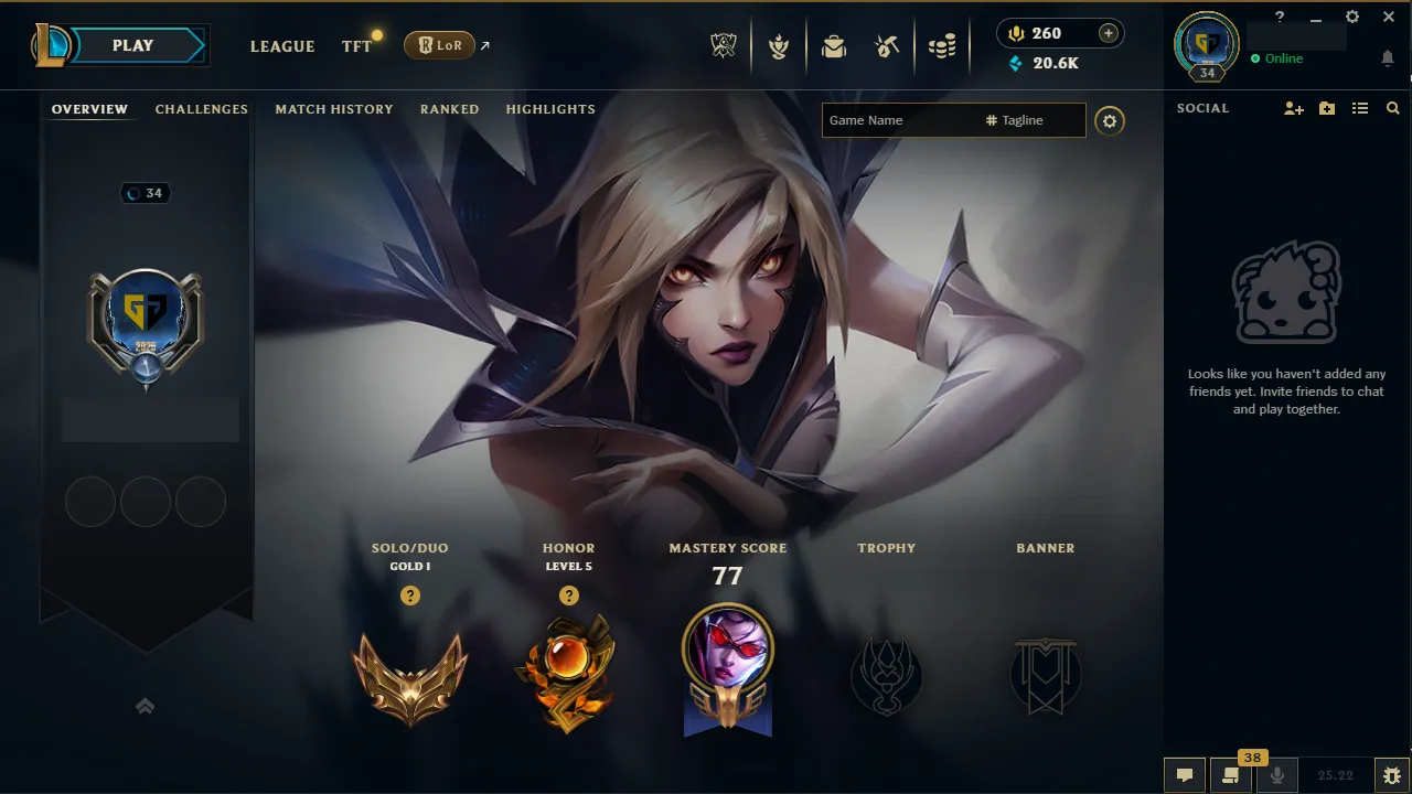 🌍 EUW 🔒 Handlevel ⚡️ Gold I (40 LP) 🥇 ADC Main ✨️ 9 Skins 🔥 +38LP Gains [MAX]  📧 Full Access Account ✅ #TH-DKX003