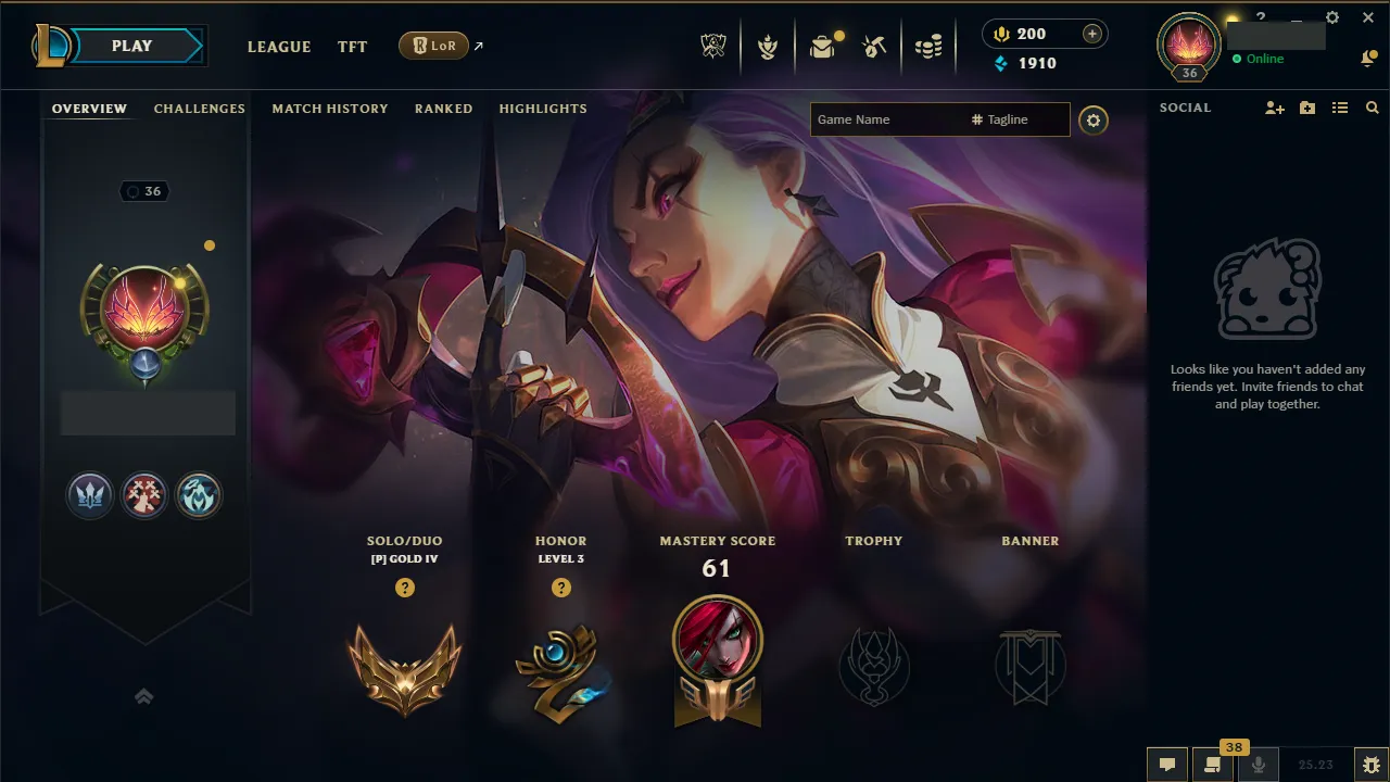 🌍 EUW 🔒 Handlevel ⚡️Gold IV 🥇 Placement Start ✨️ High MMR 🔥 Katarina + Akali Skins  📧 Full Access Account ✅ #TH-XC2VFC23