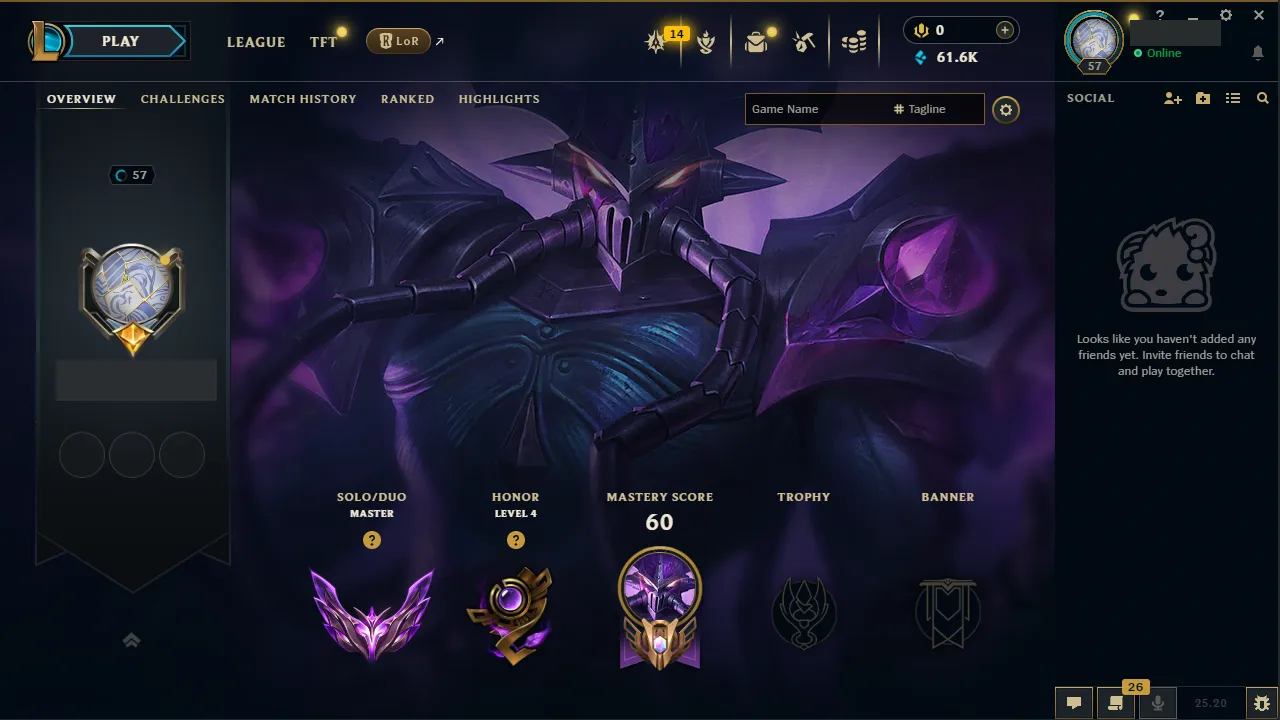🌍 EUW 🔒 Handlevel ⚡️ Master I (189 LP) ✨️ WR:57% 🔥 443LP Peak + 60K Blue Essences ♾️ Lifetime Ownership 📧 Full Access Account ✅ #TH-610