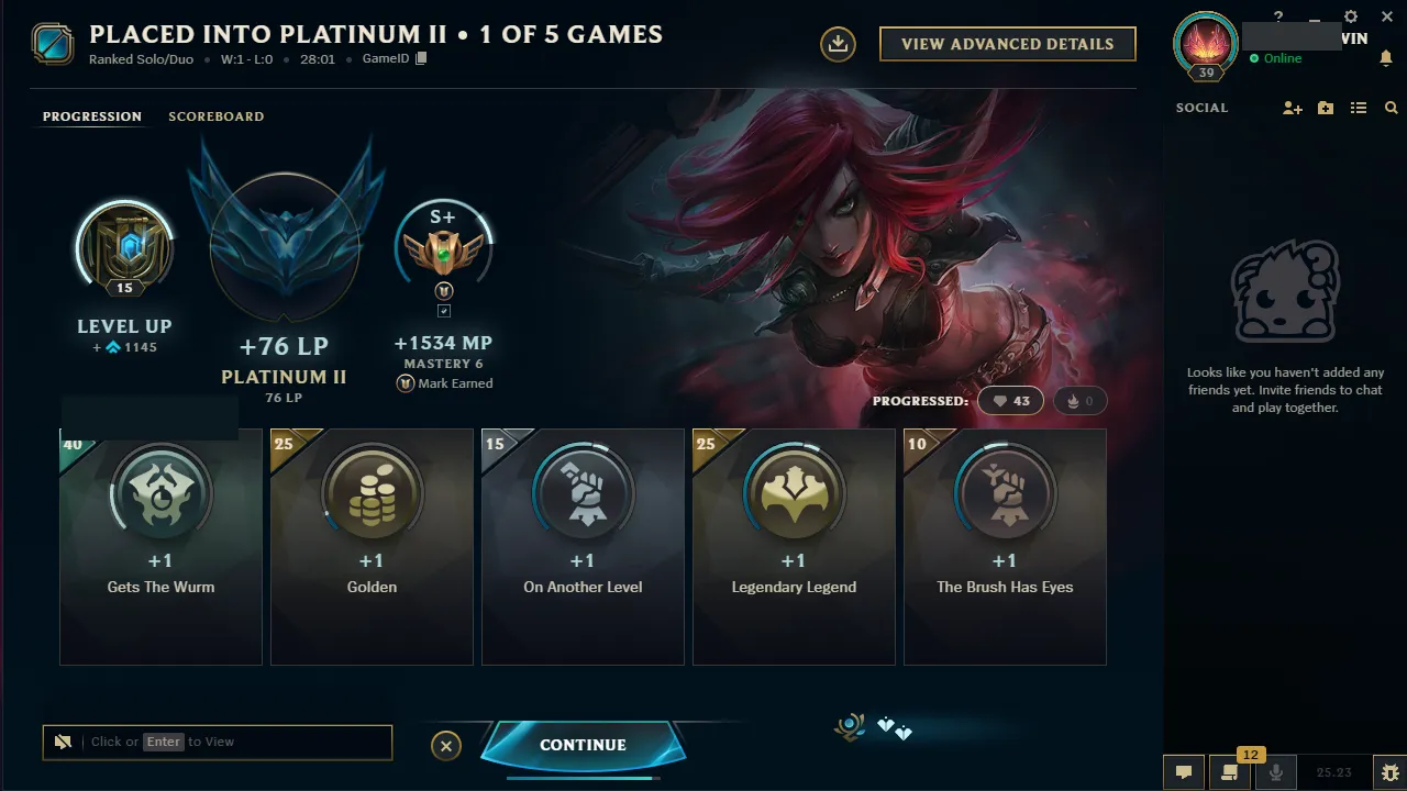 🌍 EUW 🔒 Handlevel ⚡️ Platinum II (76 LP) 🥇 Mid Main ✨️ WR:100% 🔥 Diamond MMR 📧 Full Access Account ✅ #TH-N2F