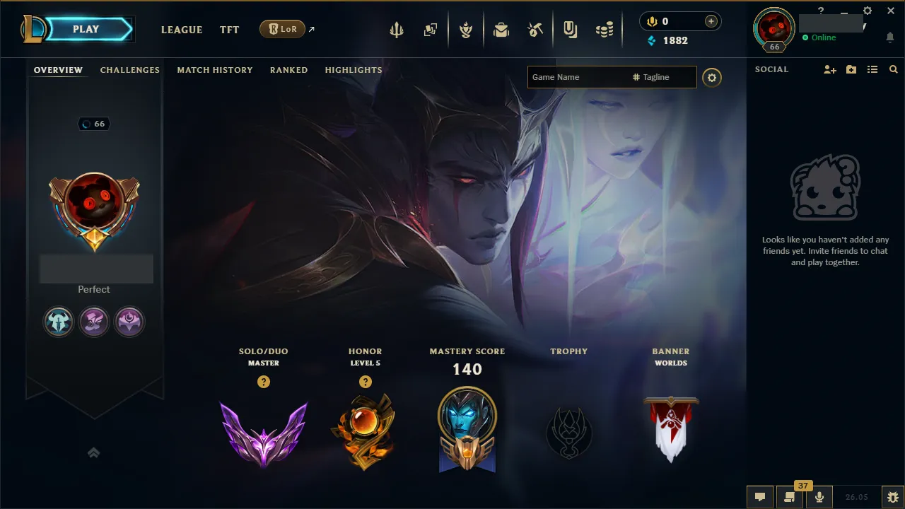 🌍 EUNE 👑 Season 16 (Current) 🔥 Master (21 LP) 📌️ Support/ADC 💎️ WR:59% ✨️ 21 Skins +23LP Gains 🔐 Lifetime Ownership 🏷️ #TH-2X9