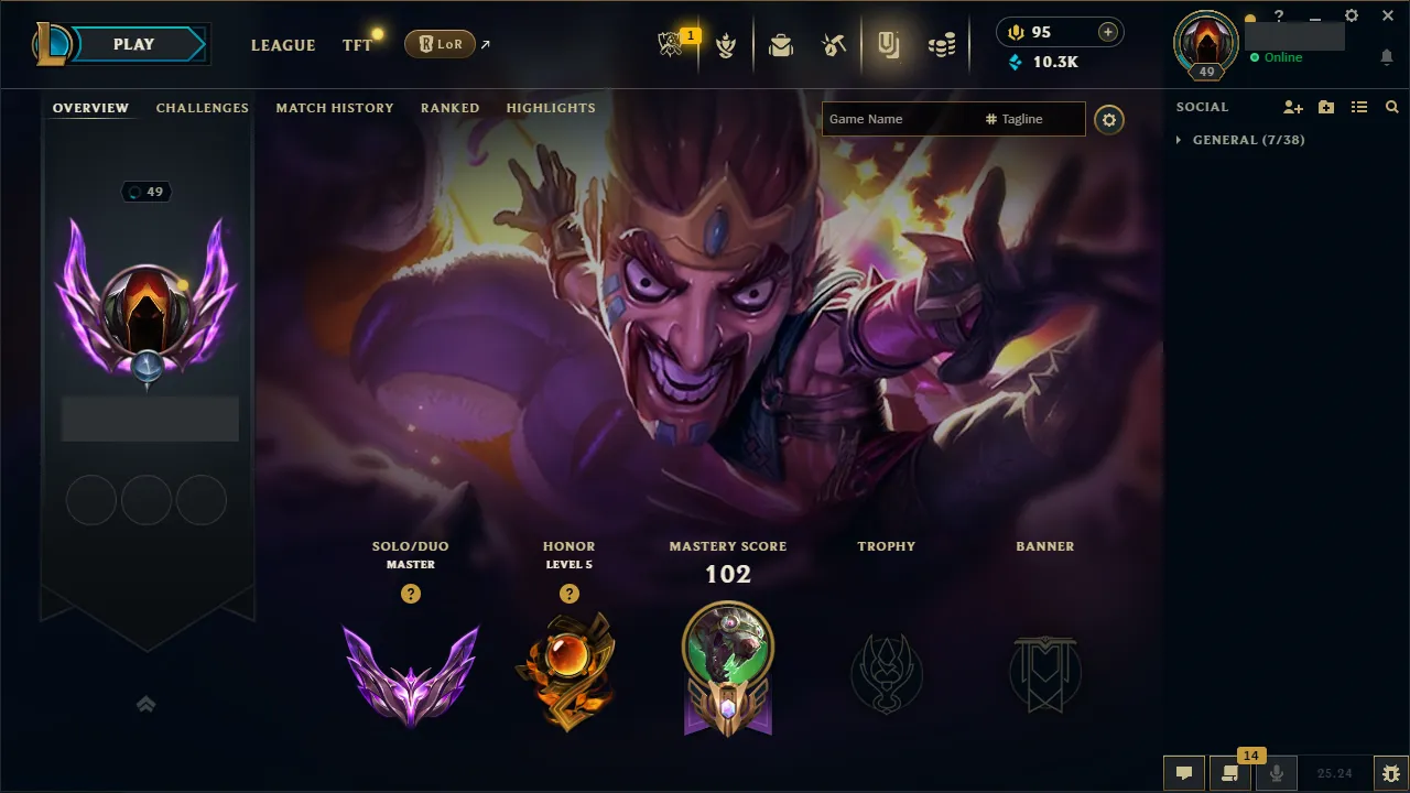 🌍 EUW 🔒 Handlevel ⚡️ Master (195 LP) 🥇 ADC Main ✨️ WR:67% 🔥 227LP Peak 📧 Full Access Account ✅ #TH-GLDS