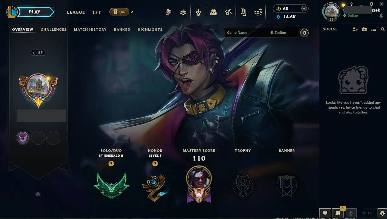 ✨ EUNE ⭐ Handlevel  ✨ Placement Start - Master MMR - Max LP Gains ⚡ Emerald II 🎨 Skins: 7 ♾️ Lifetime Ownership 📧 Full Email Access 👑 High Quality Riot Account #LNDWST