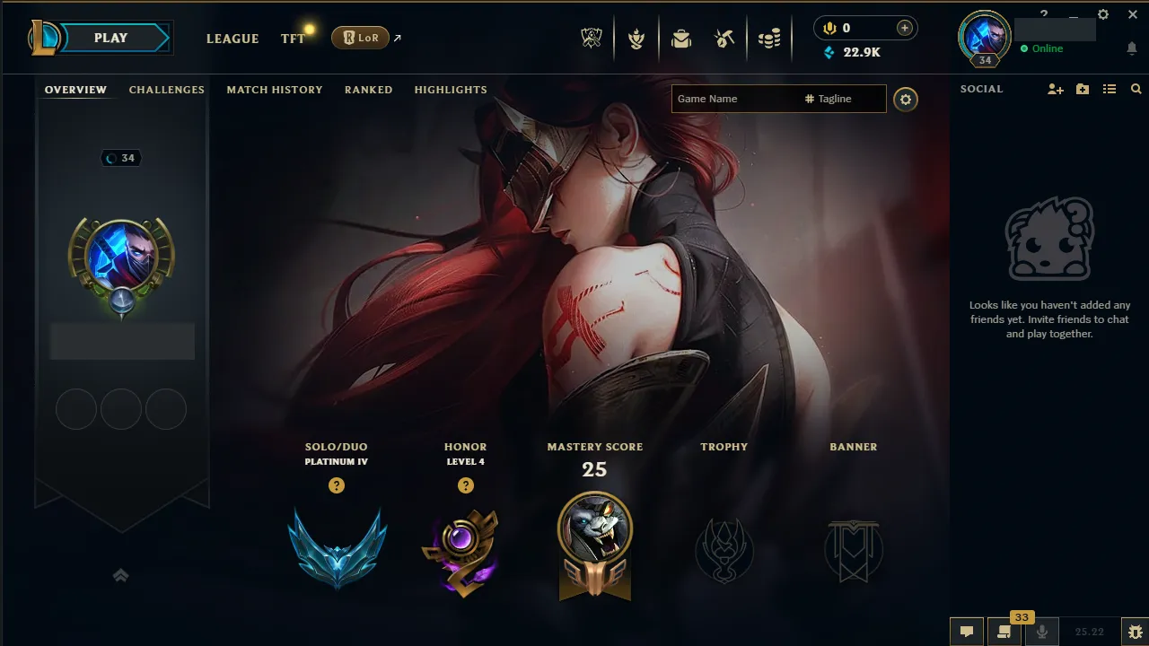 🌍 EUW 🔒 Handlevel ⚡️ Platinum IV (5 LP) 🥇 Jungle Main ✨️ WR:81% [+38LP Gain] 🔥 Chosen of the Wolf Katarina ✅ #TH-82D34
