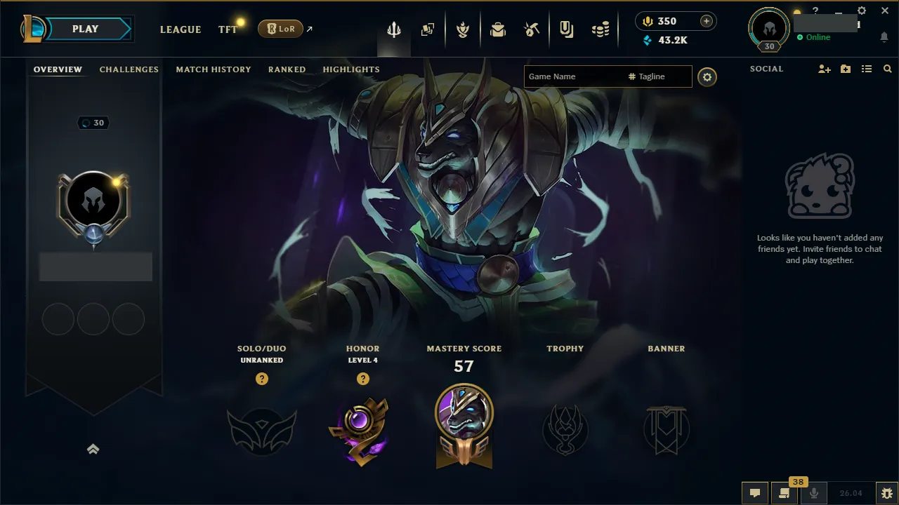 🌍 EUW 👑 ARAM Handlevel 🔥 Fresh Account 💎️ High MMR ✨️ Perfect Smurf 🔐 Lifetime Ownership 🏷️ #TH-RNK-1