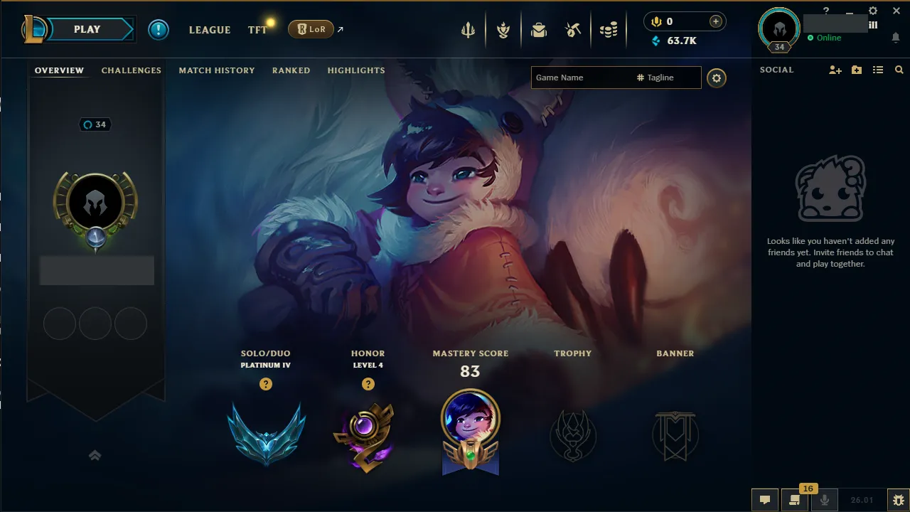 🌍 EUW 🔒 Handlevel ⚡️SEASON 2026 - Platinum IV (52 LP) 🥇 Jungle Main ✨️ +30LP Gains 📧 Full Access Account ✅ #TH-D9N