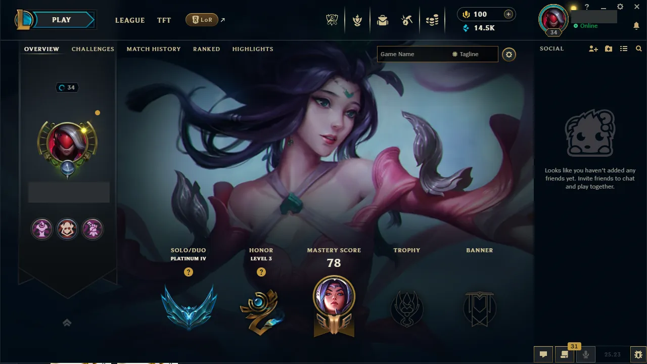 🌍 EUW 🔒 Handlevel ⚡️Platinum IV (97 LP) 🥇 Mid Main ✨️ WR:60% 🔥 +38LP Gains  📧 Full Access Account ✅ #TH-2DFXXR