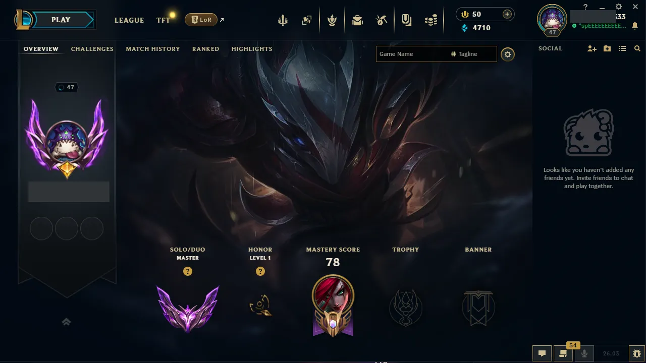 🌍 EUW 👑 Season 16 (Current) 🔥 Diamond I (75 LP) ✨️ 758LP Peak Decayed from 515LP Master 💎️ WR:63% 🔐 Lifetime Ownership 🏷️ #TH-0857-G3