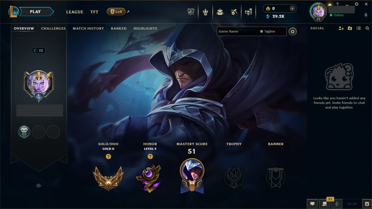 🌍 EUW 🔒 Handlevel ⚡️ Gold II (77 LP) 🥇 Jungle Main ✨️ WR:87% 🔥 High MMR +38LP Gains 📧 Full Access Account ✅ #TH-G4S