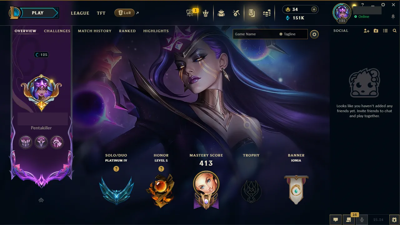 🌍 EUW 🔒 Handlevel ⚡️ Platinum IV 🥇 Jungle Main ✨️ 166 Skins 🔥 All Champs  📧 Full Access Account ✅ #TH-537