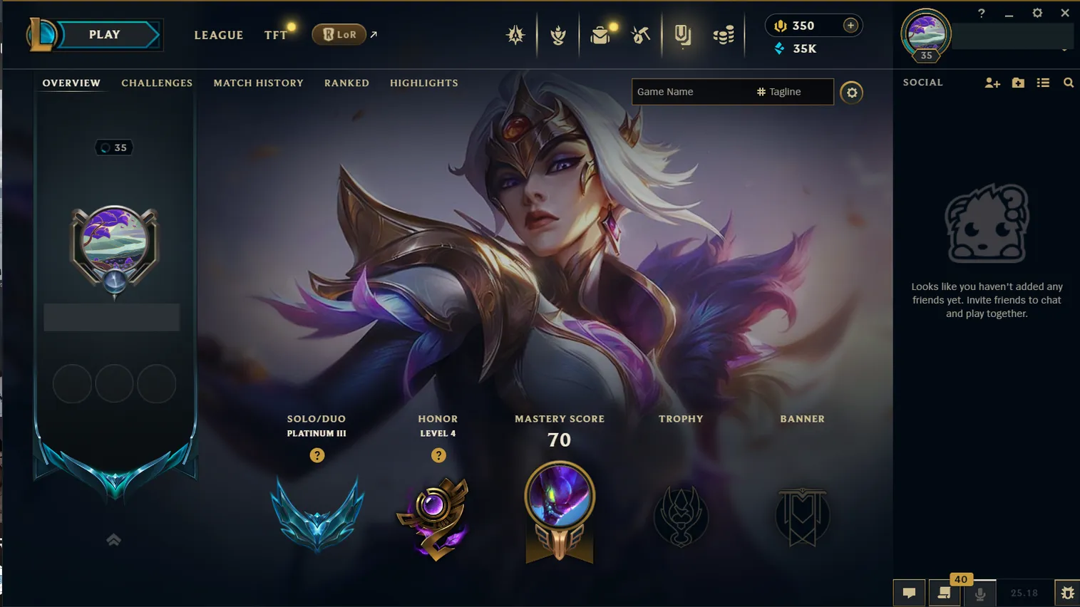 🌍 EUW 🔒 Handlevel ⚡ Platinum III (5 LP)✨ WR:90% 🔥 350RP + Inventory Loot ♾️ Lifetime Ownership 📧 Full Email Access ✅ Full Ownership Transfer #THEHUB