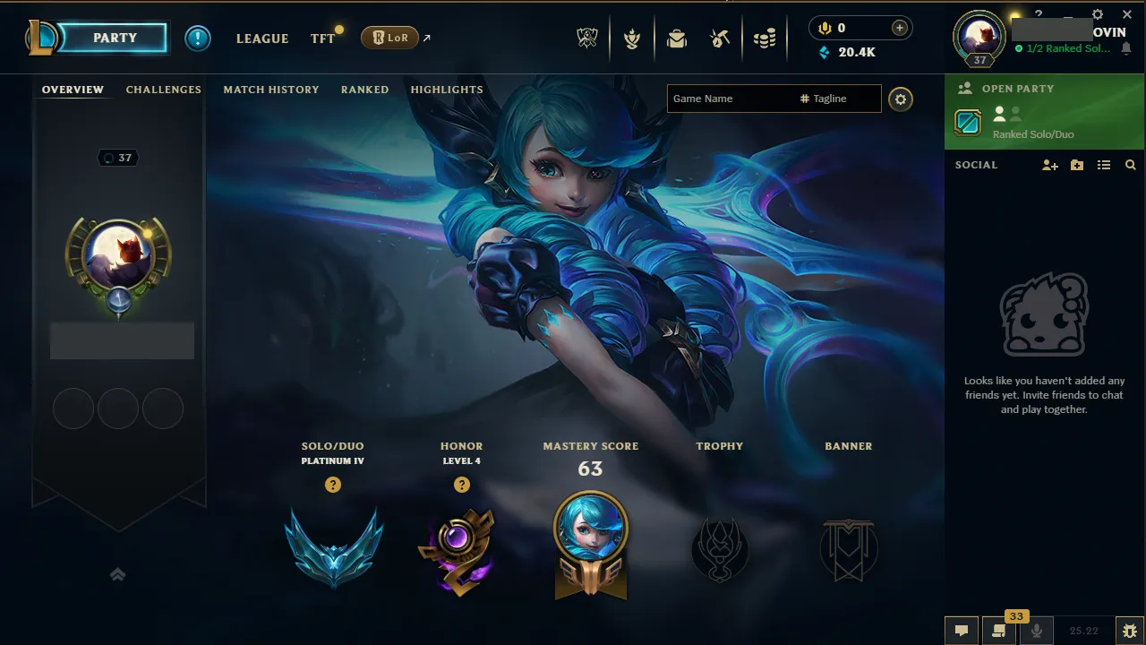 🌍 EUW 🔒 Handlevel ⚡️Platinum IV (35 LP) 🥇 Jungle Main ✨️ WR:76% 🔥 +38LP Gains  📧 Full Access Account ✅ #TH-X2F9VO