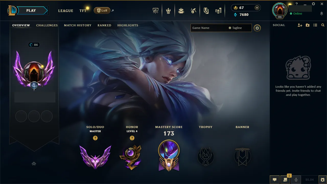 🌍 EUNE 🔒 Handlevel ⚡️ Master (1 LP) 🥇 Support Main ✨️ WR:68% 🔥 26 Skins 📧 Full Access Account ✅ #TH-0722-1