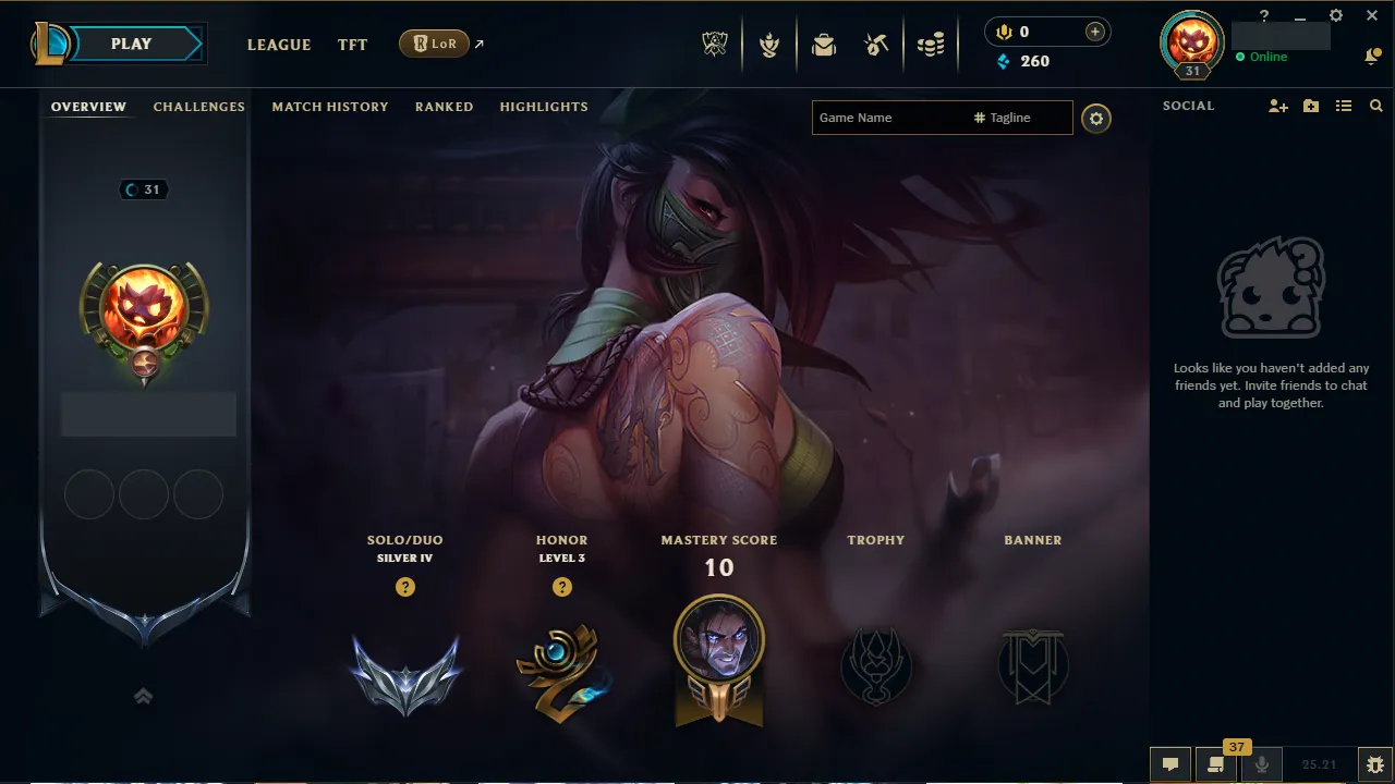 🌍 EUNE 🔒 Handlevel ⚡️ Silver IV (85 LP) ✨️ WR:83% 🔥 +38LP Gains ♾️ Lifetime Ownership 📧 Full Access Account ✅ #TH-98DJM923