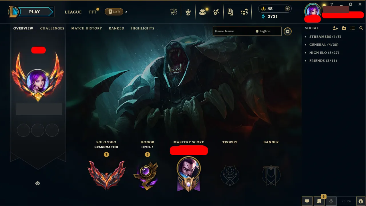 🌍 EUNE 🔒 Handlevel ⚡️ Grandmaster (717 LP) 🥇 MID/TOP/JNG ✨️ WR:66% 🔥 High ELO  📧 Full Access Account ✅ #TH-0706