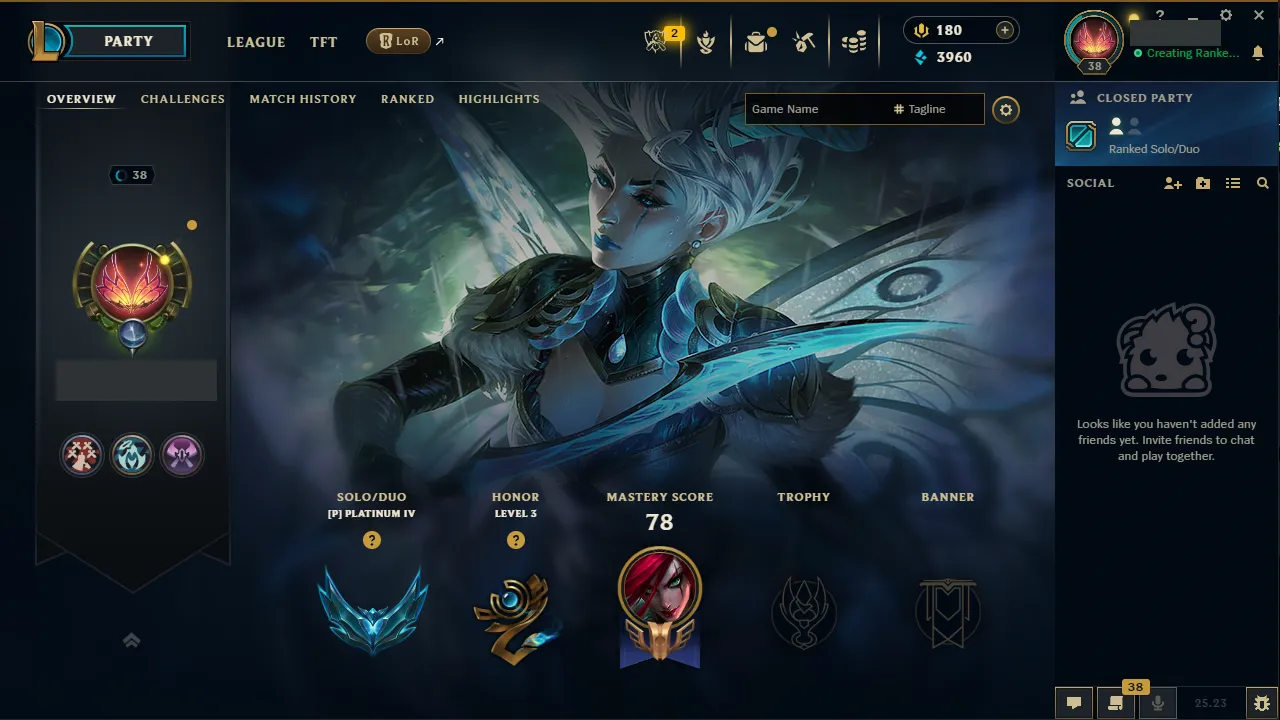 🌍 EUW 🔒 Handlevel ⚡️Platinum IV (76 LP) 🥇 Mid Main ✨️ WR:100% 🔥 +38LP Gains  📧 Full Access Account ✅ #TH-X2F23O