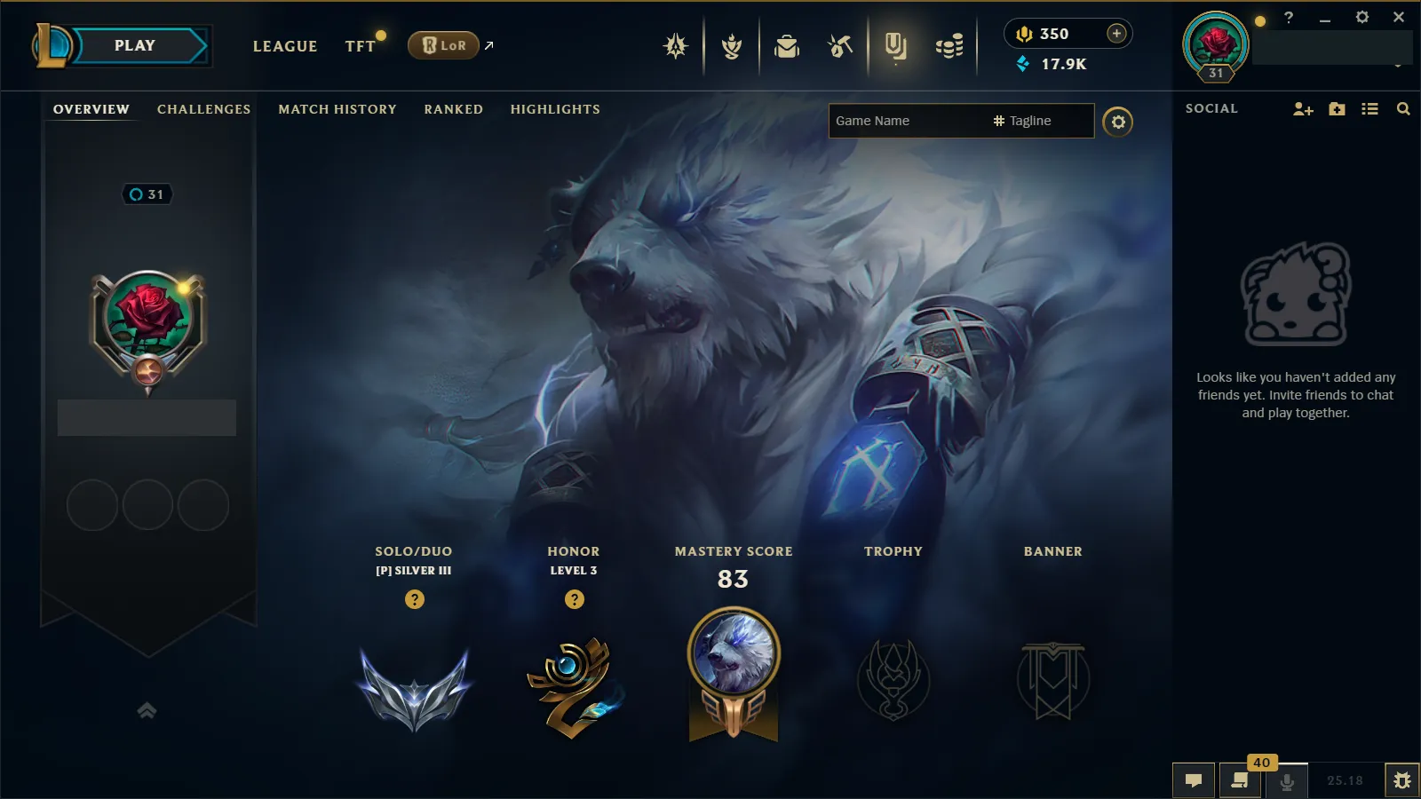 🌍 EUW 🔒 Handlevel ⚡ Silver III (0 LP)✨ 350RP 🔥 Inventory Loot ♾️ Lifetime Ownership 📧 Full Email Access ✅ Full Ownership Transfer #THEHUB
