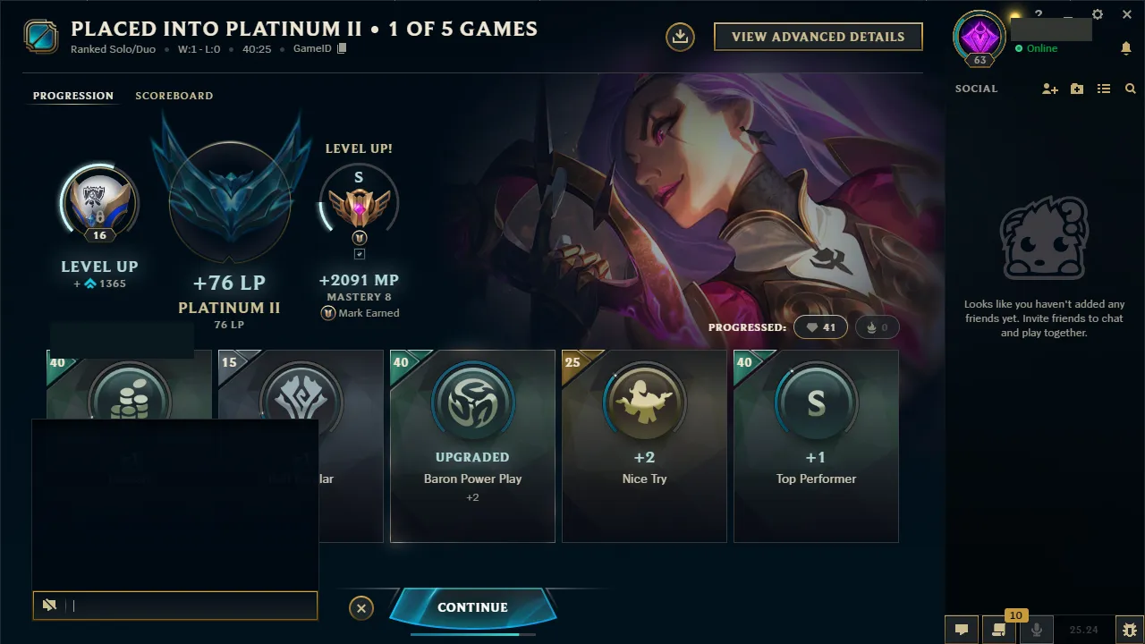 🌍 EUW 🔒 Handlevel ⚡️ Platinum II (76 LP) 🥇 Mid Main ✨️ WR:100% 🔥 High MMR 📧 Full Access Account ✅ #TH-H6D