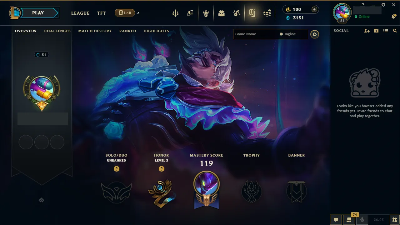 🌍 EUNE 👑 Season 16 (Current) 🔥 Unranked 💎️ Multi Season Diamond ✨️ Diamond+ MMR 🔐 Lifetime Ownership 🏷️ #TH-0853-W1