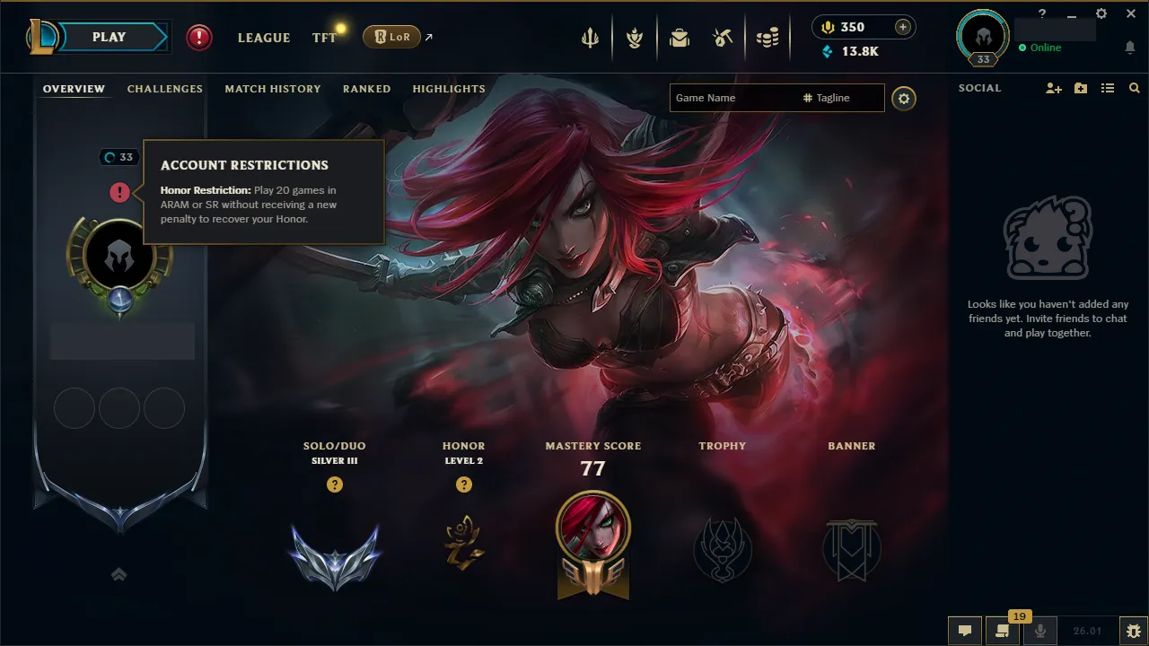 🌍 EUW 🔒 Handlevel ⚡️ Silver III (67 LP) 🥇 Perfect Smurf ✨️ WR:100% 🔥 Redcard Katarina  📧 Full Access Account ✅ #TH-X2V