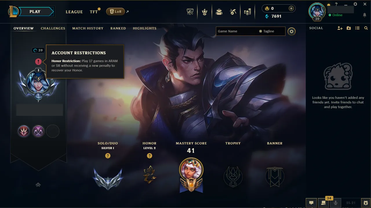 🌍 EUNE 🔒 Handlevel ⚡️ Silver I (40 LP) ✨️ WR:73% 🔥 +38LP Gains ♾️ Lifetime Ownership 📧 Full Access Account ✅ #TH-SKD9023