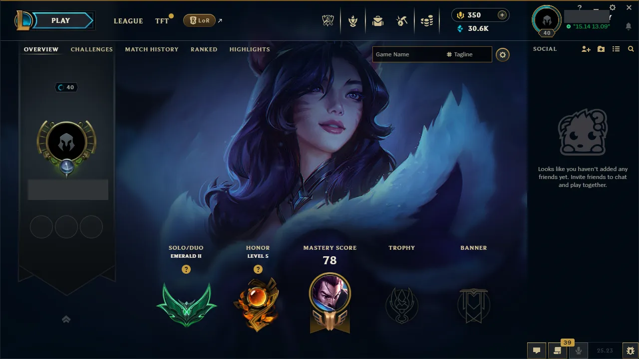 🌍 EUW 🔒 Handlevel ⚡️Emerald II (50 LP) 🥇 Mid/Jungle ✨️ WR:73% 🔥 +30LP Gains - Master MMR  📧 Full Access Account ✅ #TH-FGJ2C23