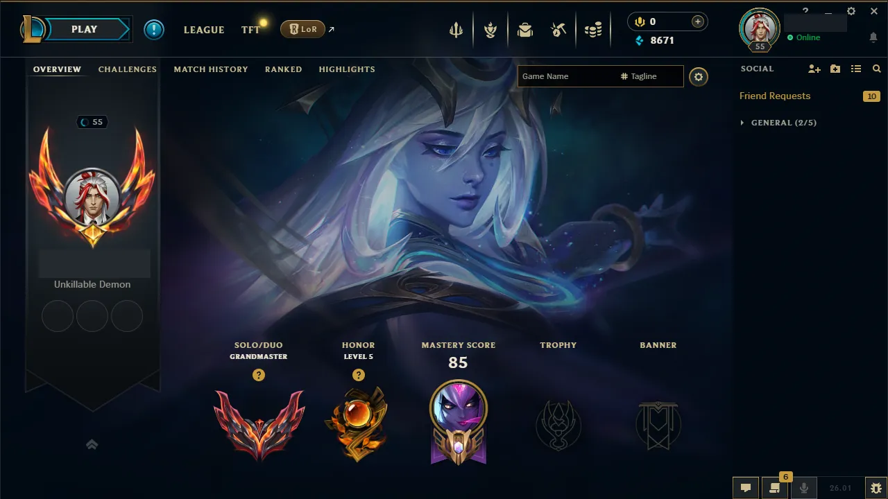 🌍 EUNE 🔒 New Season (2026) ⚡️ Grandmaster (208 LP) 🥇 Jungle Main ✨️ WR:67% 🔥 +30LP Gains  📧 Full Access Account ✅ #TH-764