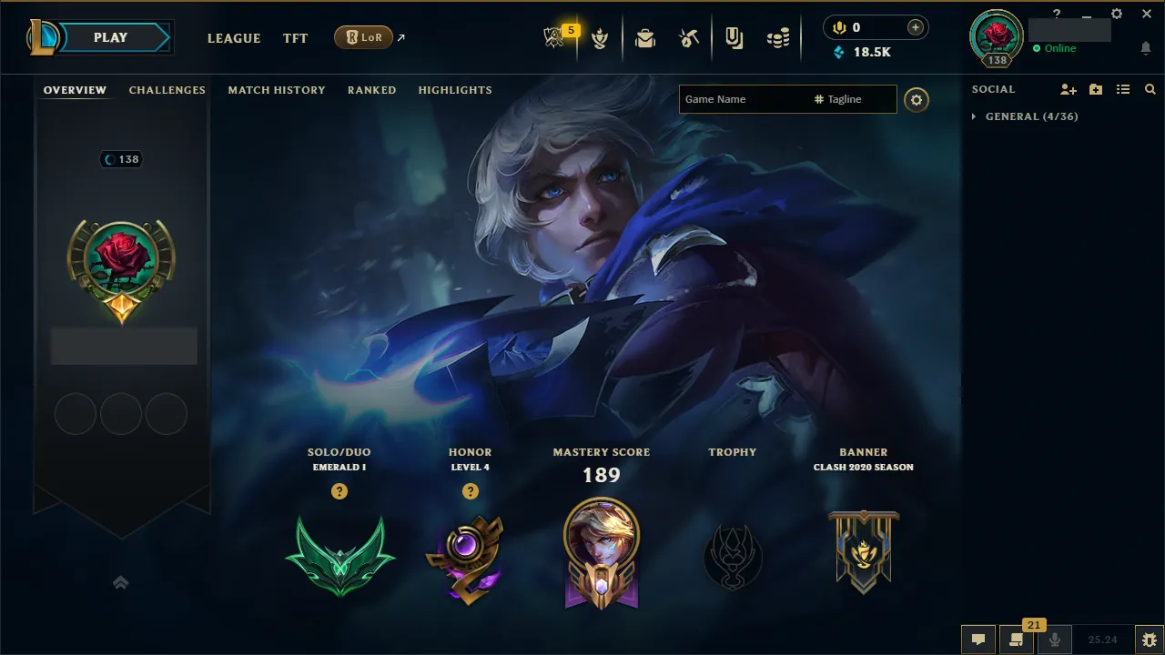 🌍 EUW 🔒 Handlevel ⚡️ Emerald I (75 LP) 🥇 ADC Main ✨️ Diamond Decay 🔥 32 Skins 📧 Full Access Account ✅ #TH-704-1