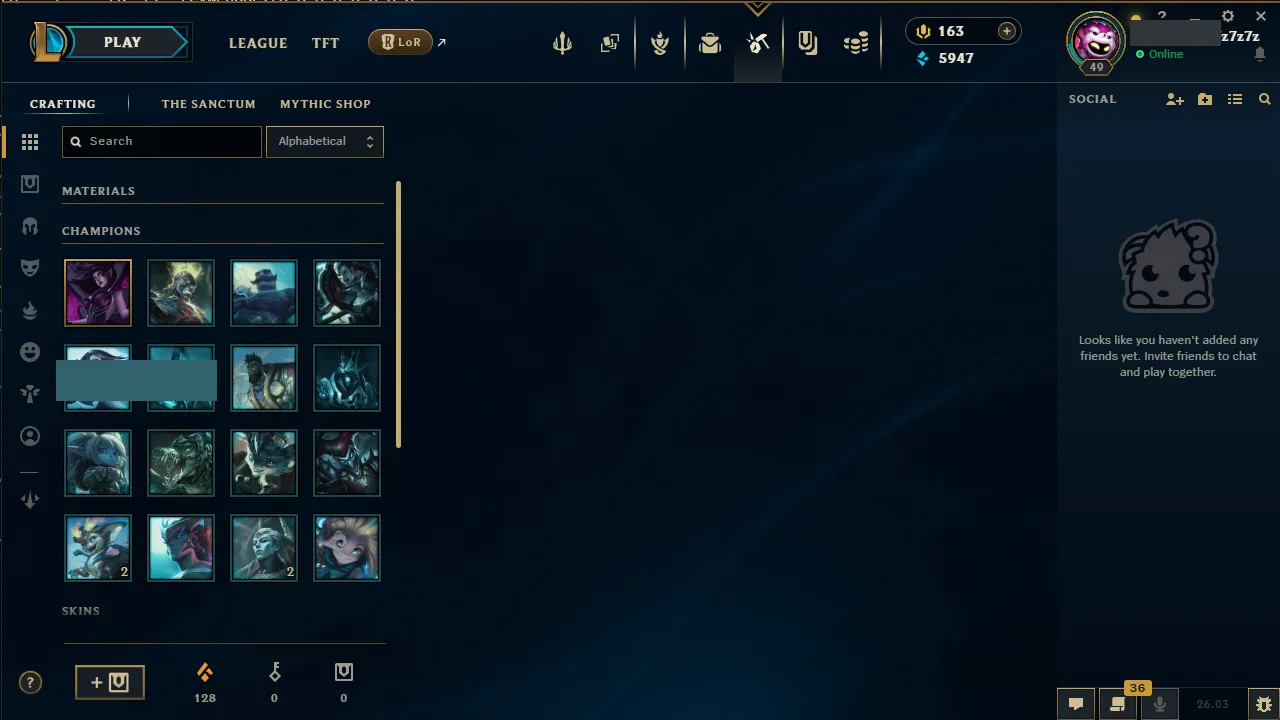 🌍 EUNE 👑 Season 16 (Current) 🔥 Master (593 LP) 📌️ Mid Main 💎️ WR:63% ✨️ 14 Skins 🔐 Lifetime Ownership 🏷️ #TH-D37