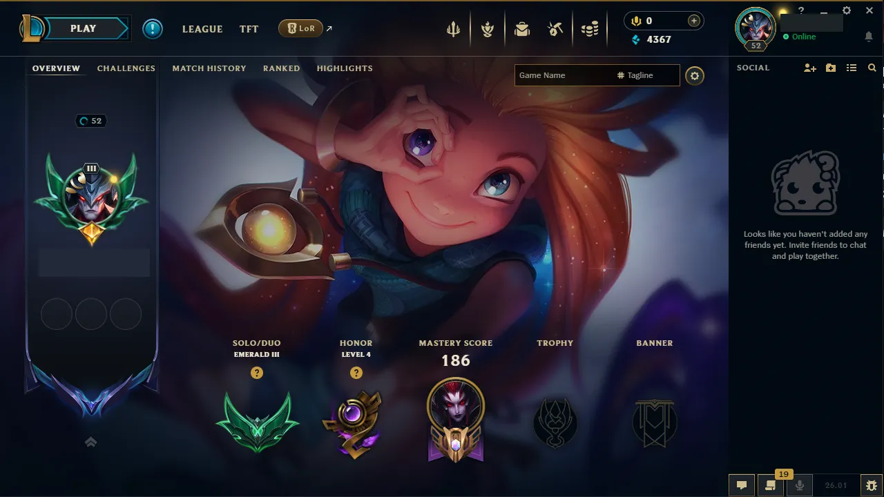 🌍 EUW 🔒 Handlevel ⚡️ Emerald III (55 LP) 🥇 320LP Master Peak S25 ✨️ Diamond+ MMR 🔥 +30LP Gains  📧 Full Access Account ✅ #TH-G3Z