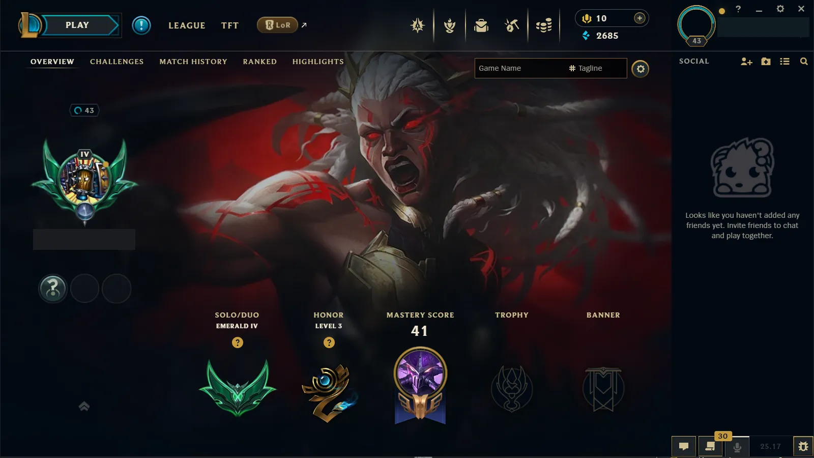 🌍 EUW 🔒 Handlevel ⚡ Emerald IV (33 LP)✨ +30LP Gains 🔥 33 Champs + 5 Skins ♾️ Lifetime Ownership 📧 Full Email Access ✅ Full Ownership Transfer #FLK2